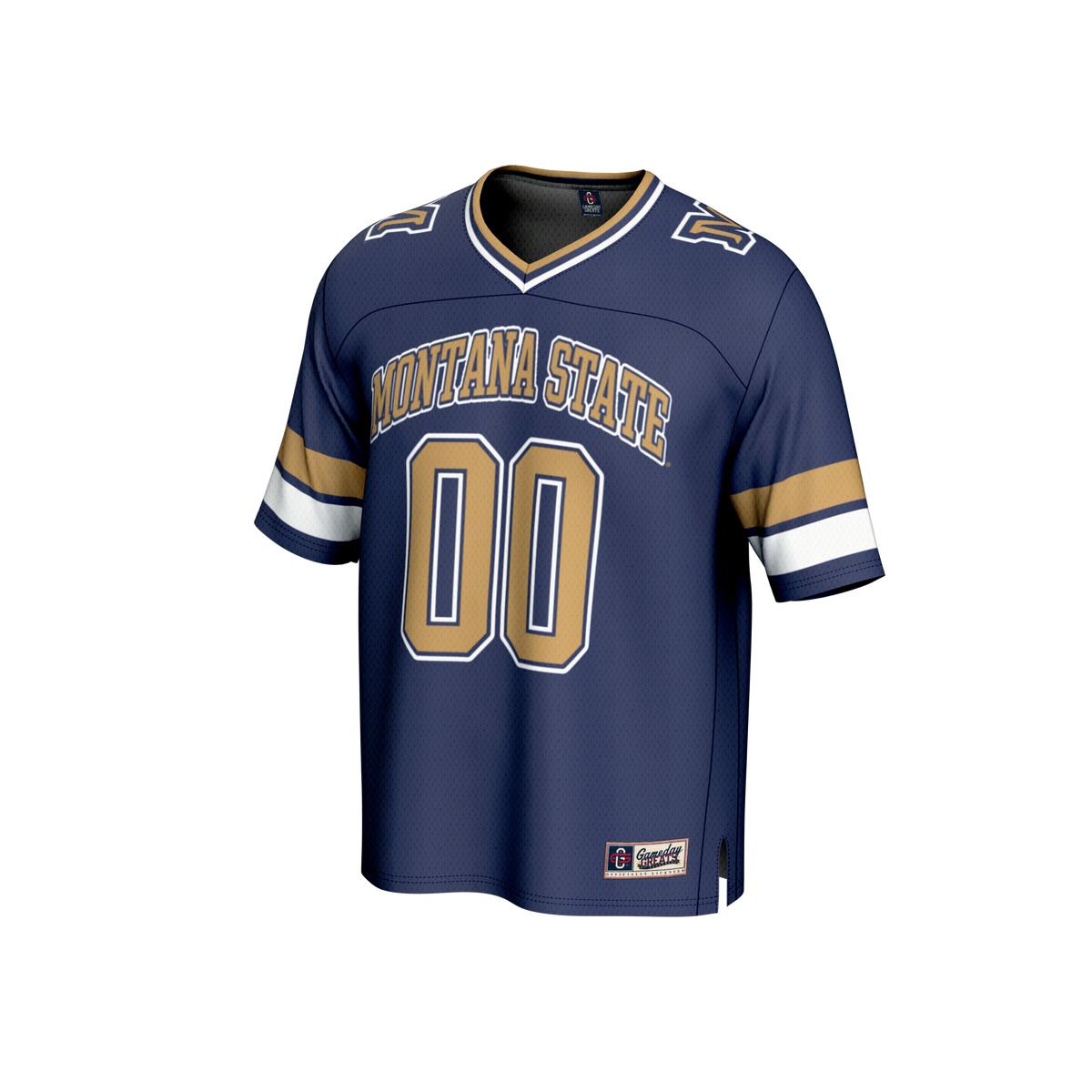 #00 Montana State Bobcats Collegiate Football Fashion Jersey - Navy