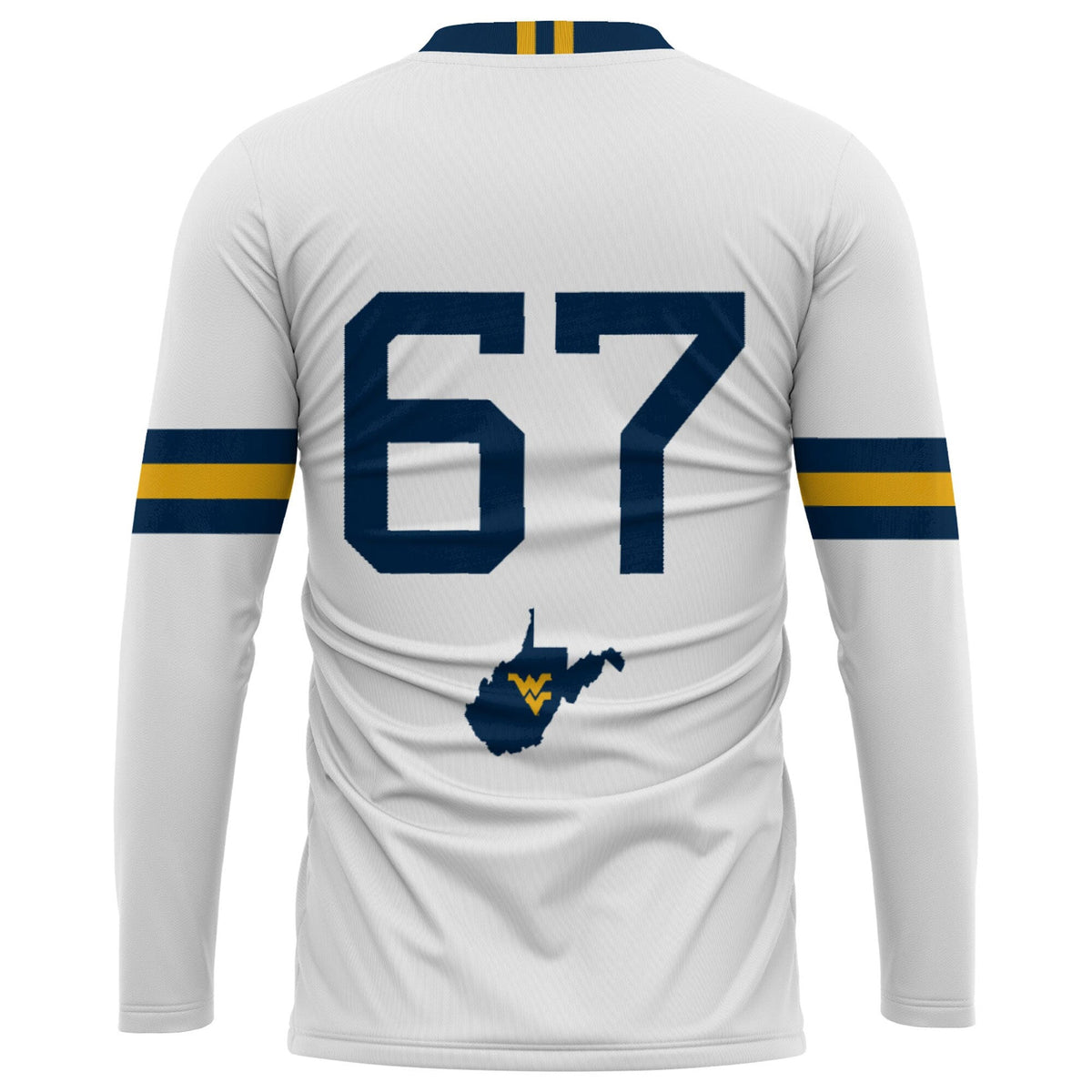 #1 White West Virginia Mountaineers Lightweight Volleyball Jersey