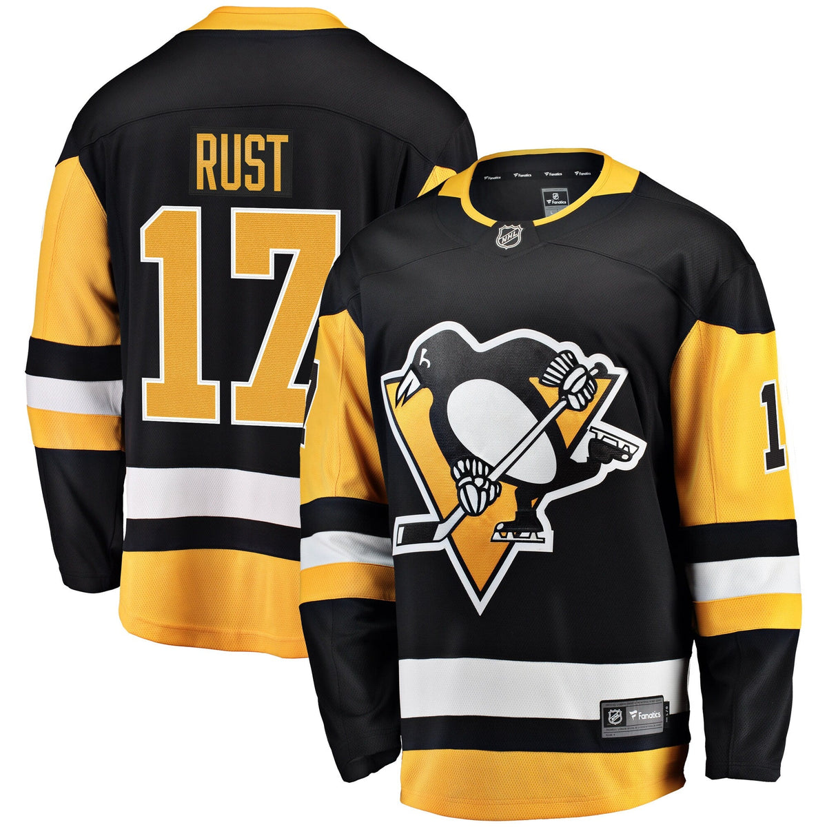 Pittsburgh Penguins Bryan Rust Black Home Breakaway Player Hockey Jersey