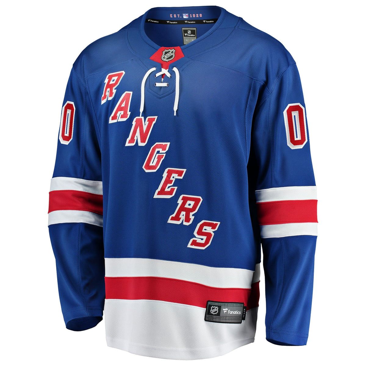 New York Rangers Blue Home Breakaway Custom Hockey Jersey