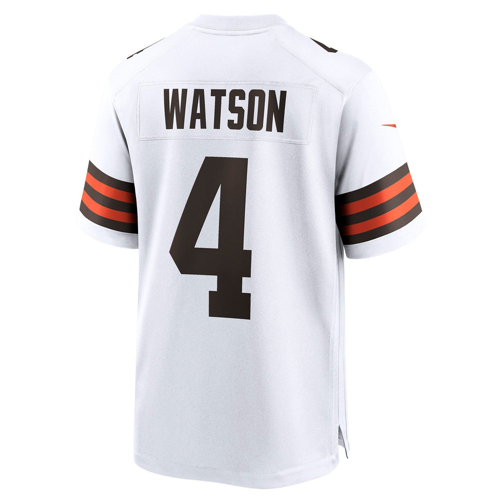Cleveland Browns Deshaun Watson White Game Football Jersey