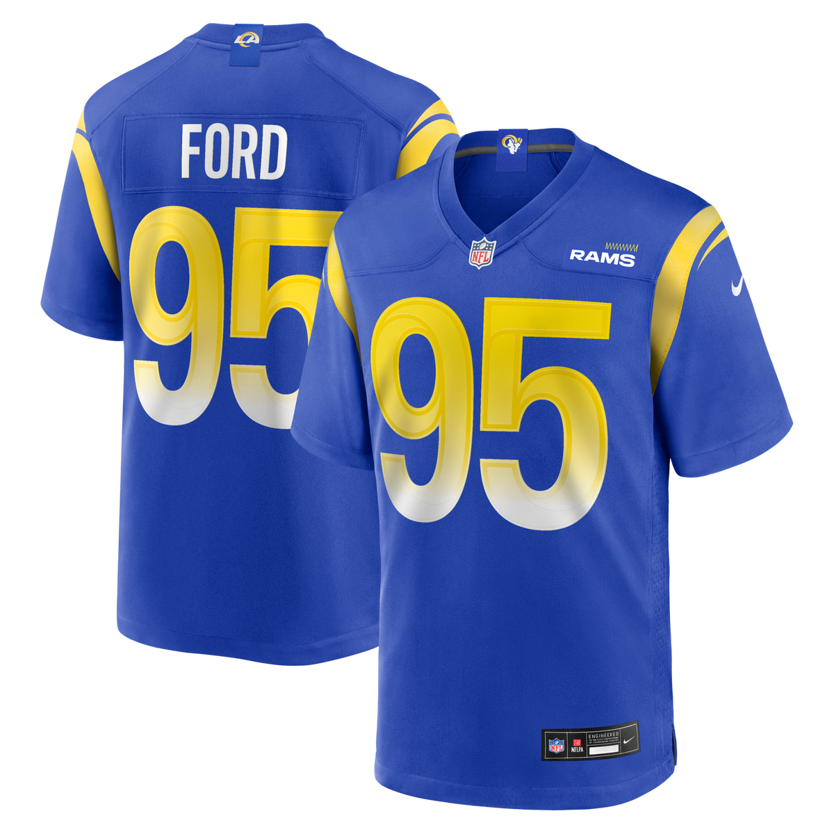 Los Angeles Rams Poona Ford Royal Team Game Football Jersey