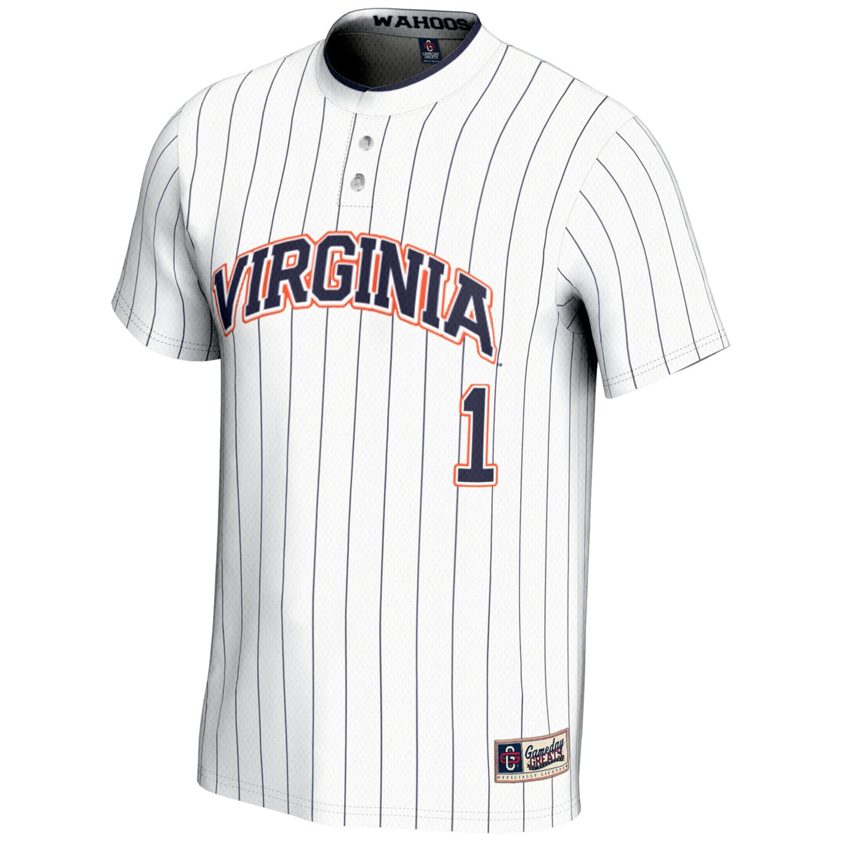 #1 Virginia Cavaliers Lightweight Softball Jersey - White