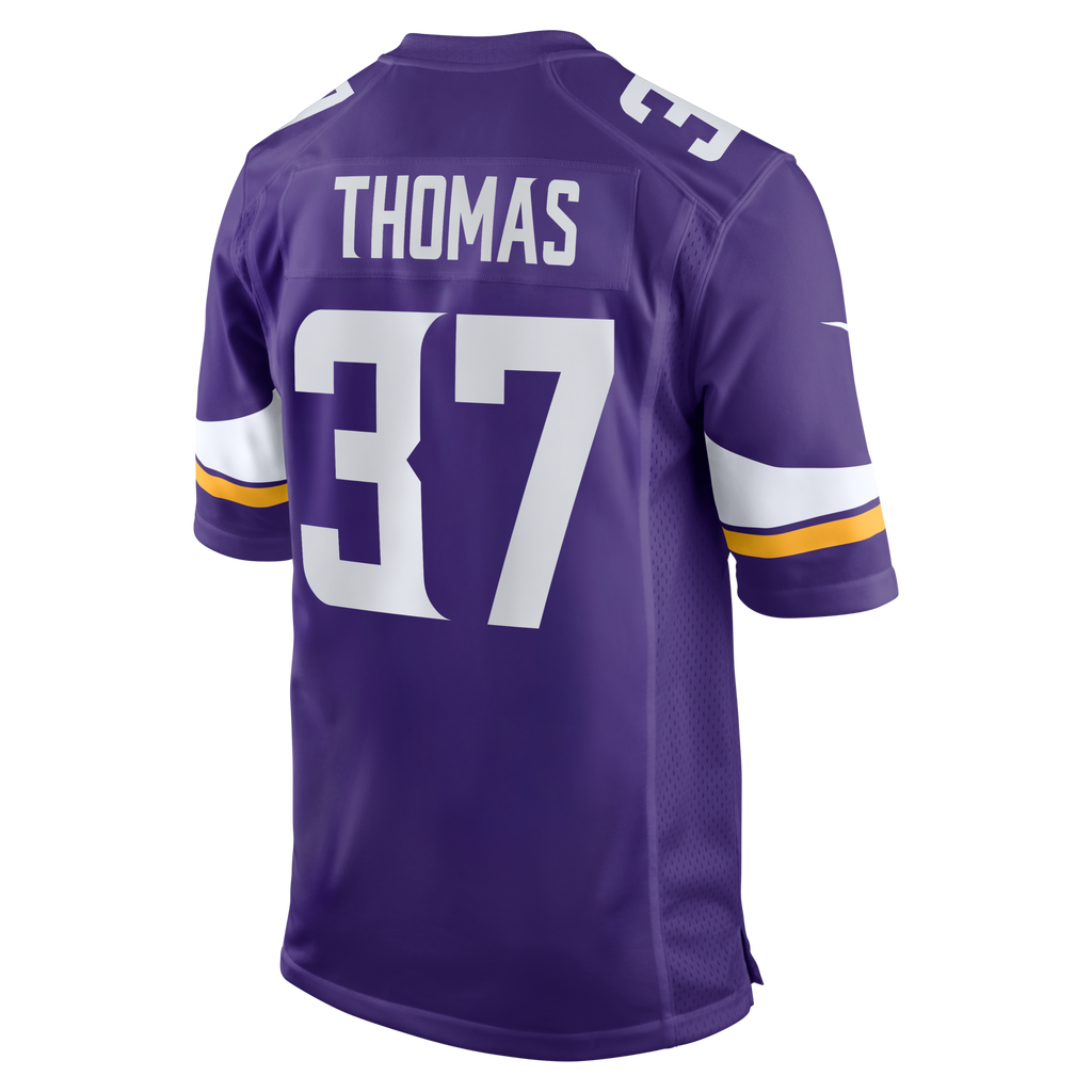 Minnesota Vikings Tavierre Thomas Purple Team Game Football Jersey