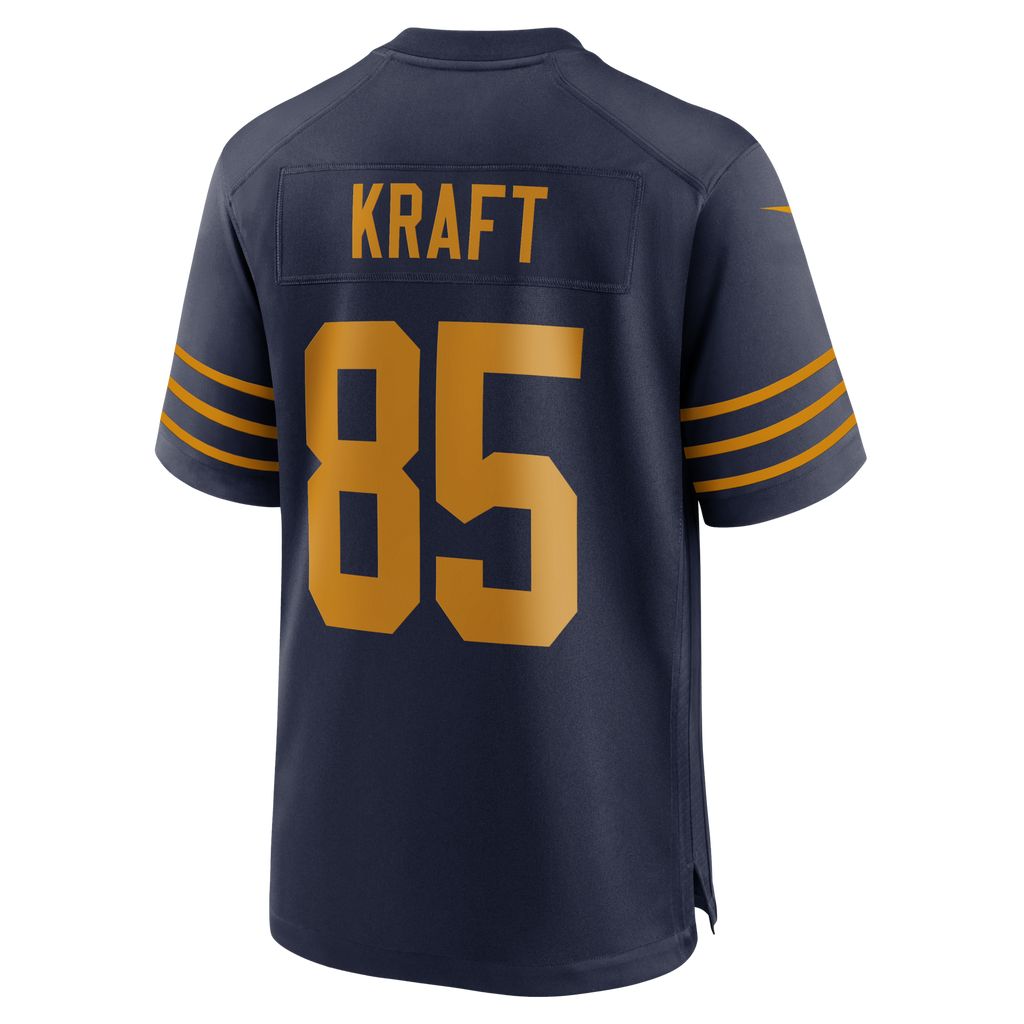 Green Bay Packers Tucker Kraft Navy Alternate Game Football Jersey