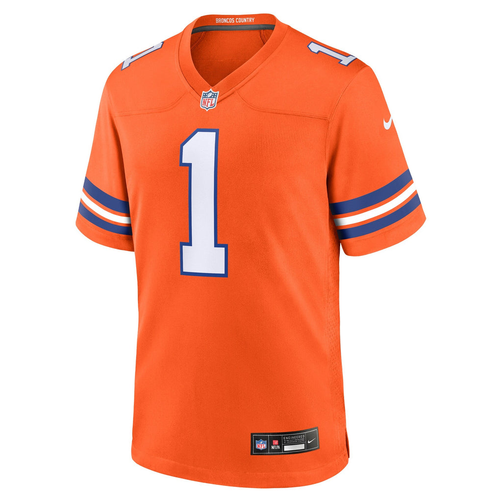 Denver Broncos Jason Elam Orange Retired Player Alternate Game Football Jersey