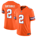 Denver Broncos Pat Surtain II Orange Alternate Mile High Collection 1977 Throwback Vapor F.U.S.E. Stitched Limited Football Jersey