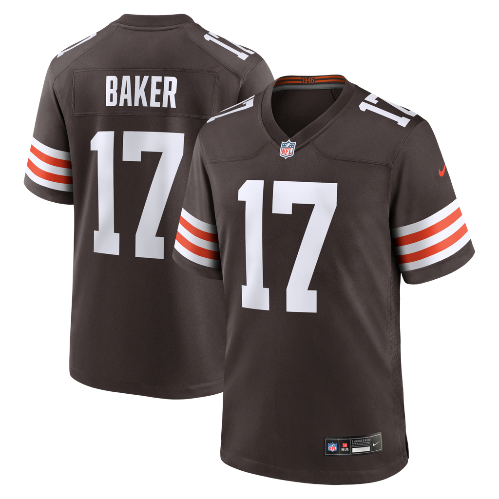 Cleveland Browns Jerome Baker Brown Team Game Football Jersey