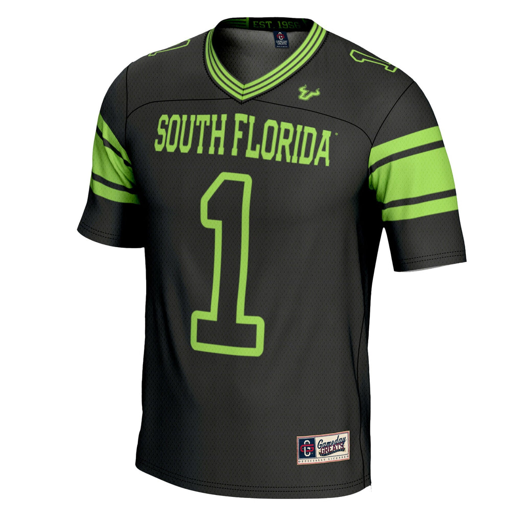 #1 Black South Florida Bulls Football Jersey