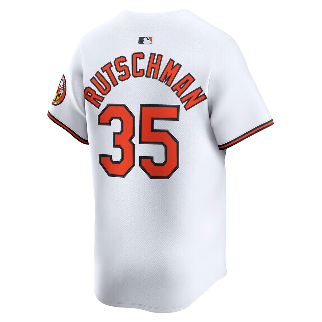 Baltimore Orioles Adley Rutschman White Home Limited Player Baseball Jersey