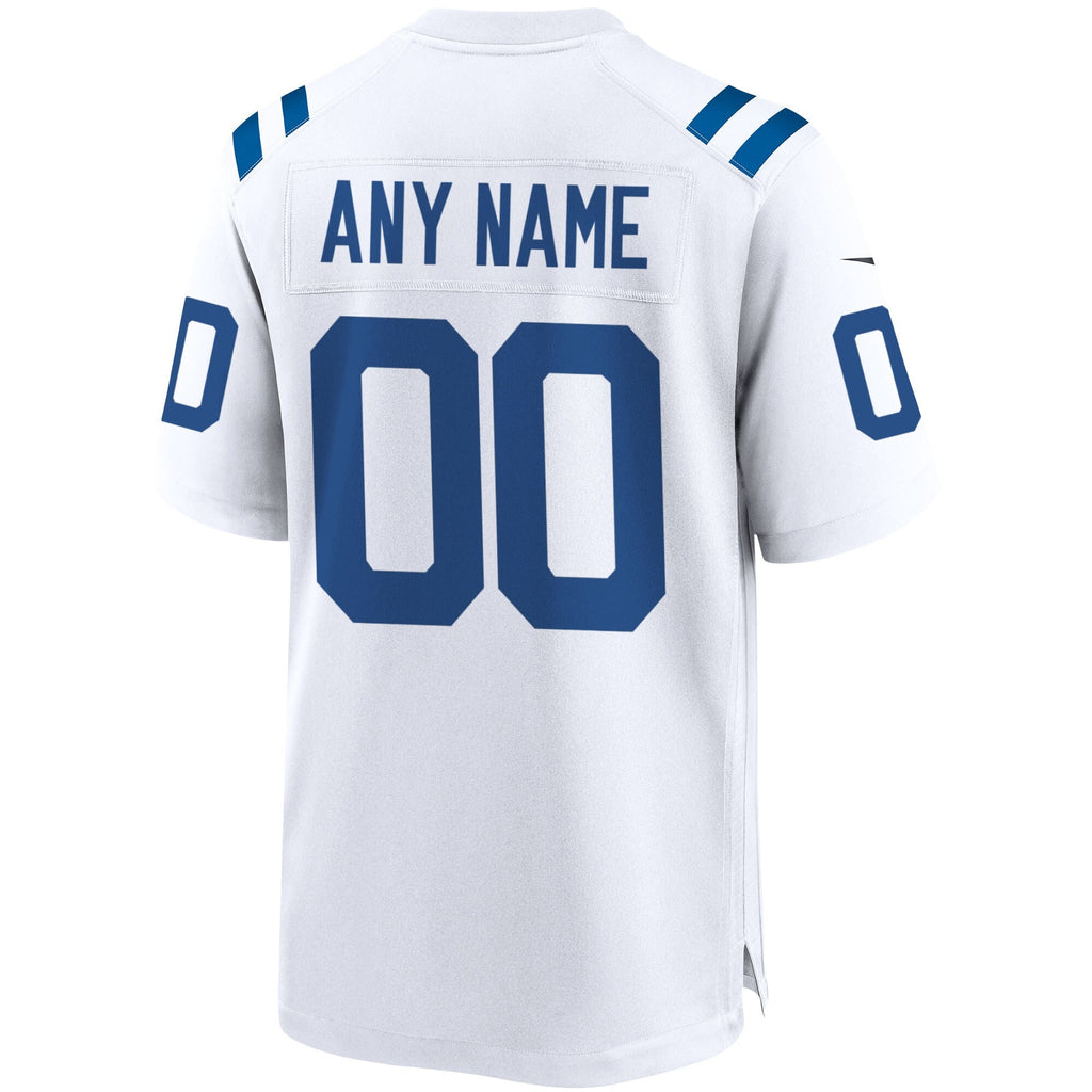 Indianapolis Colts White Custom Game Football Jersey