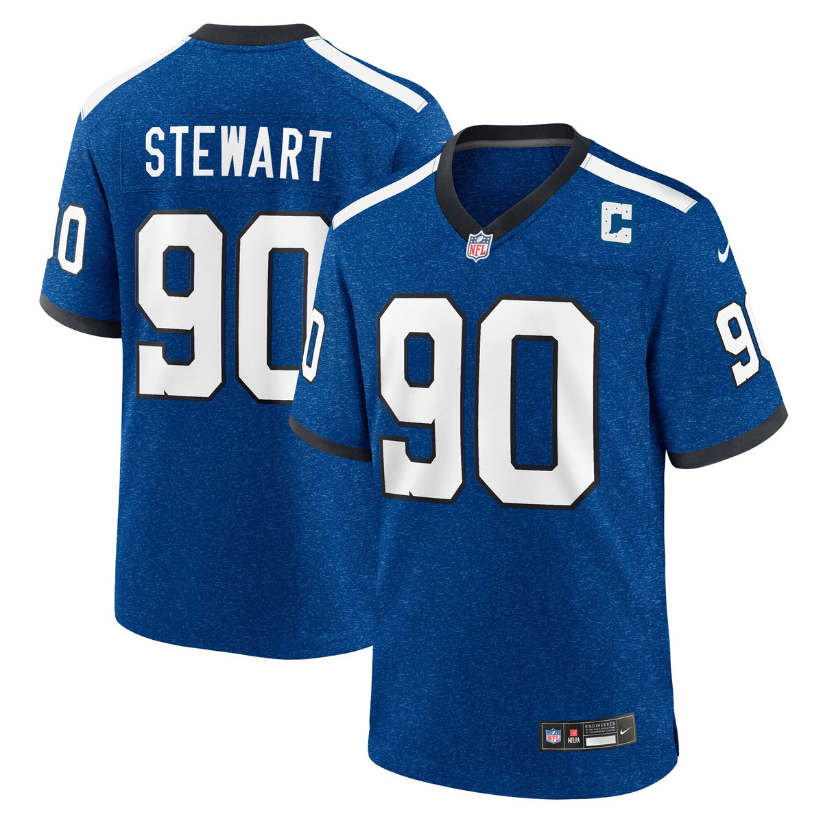 Indianapolis Colts Grover Stewart Blue Alternate Game Football Jersey