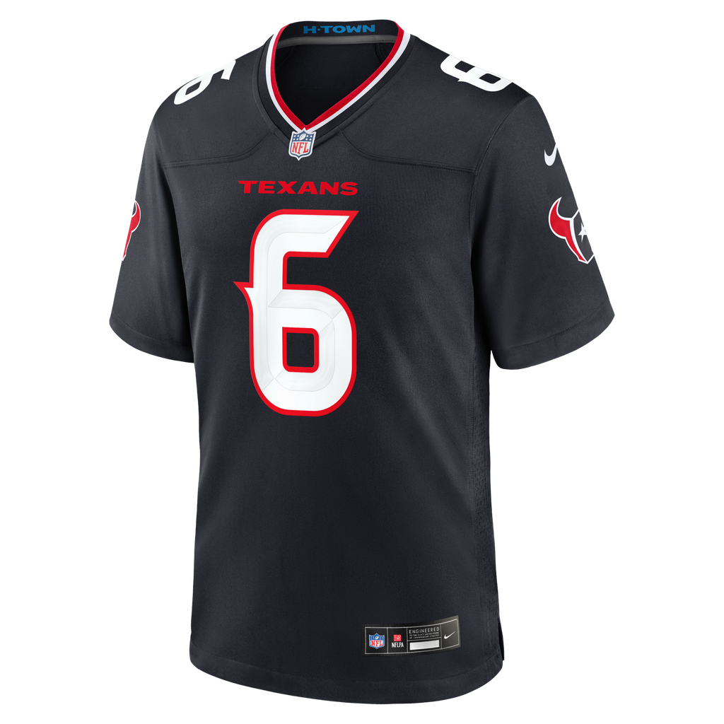 Houston Texans Reed Blankenship Navy Team Game Football Jersey