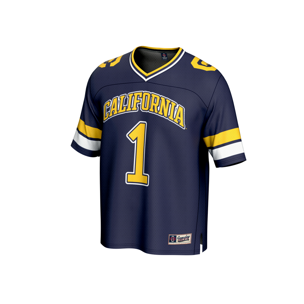 #1 Navy Cal Bears Collegiate Football Fashion Jersey