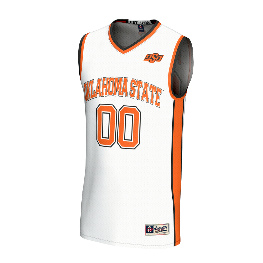 Oklahoma State Cowboys Lightweight Collegiate Basketball NIL Pick-A-Player Fashion Jersey - White