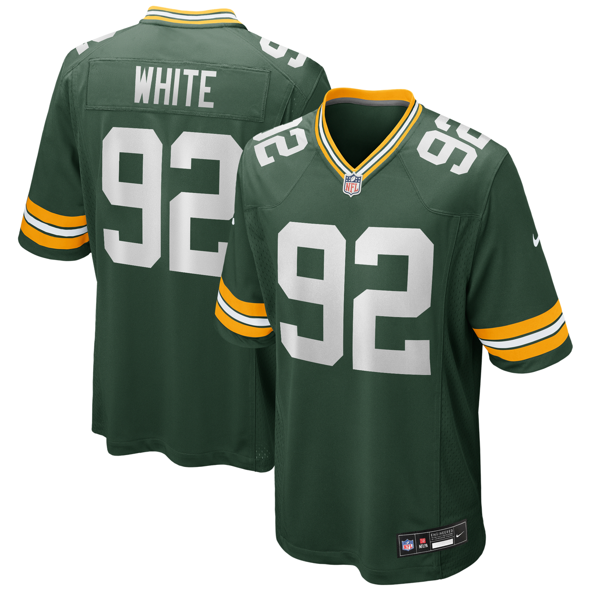 Green Bay Packers Reggie White Green Game Retired Player Football Jersey