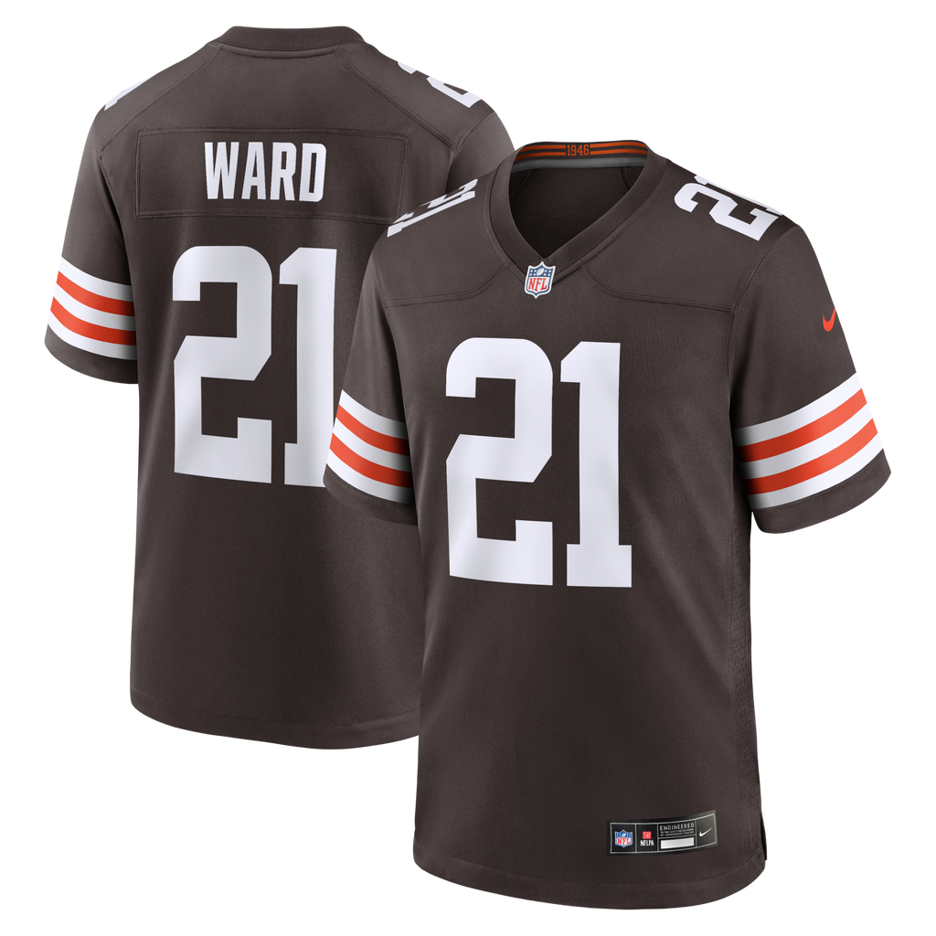 Cleveland Browns Denzel Ward Brown Player Game Football Jersey