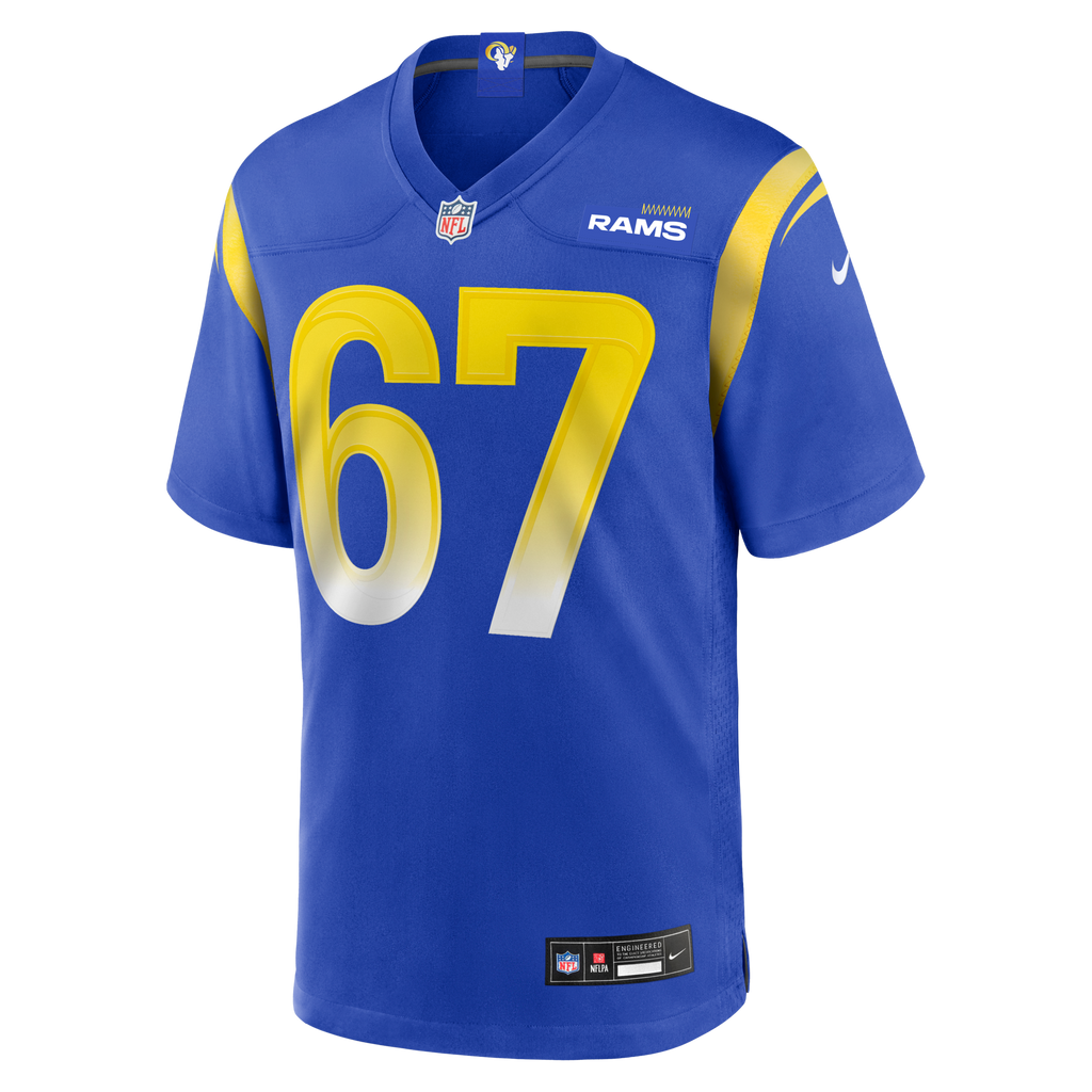 Los Angeles Rams Justin Dedich Royal Game Football Jersey
