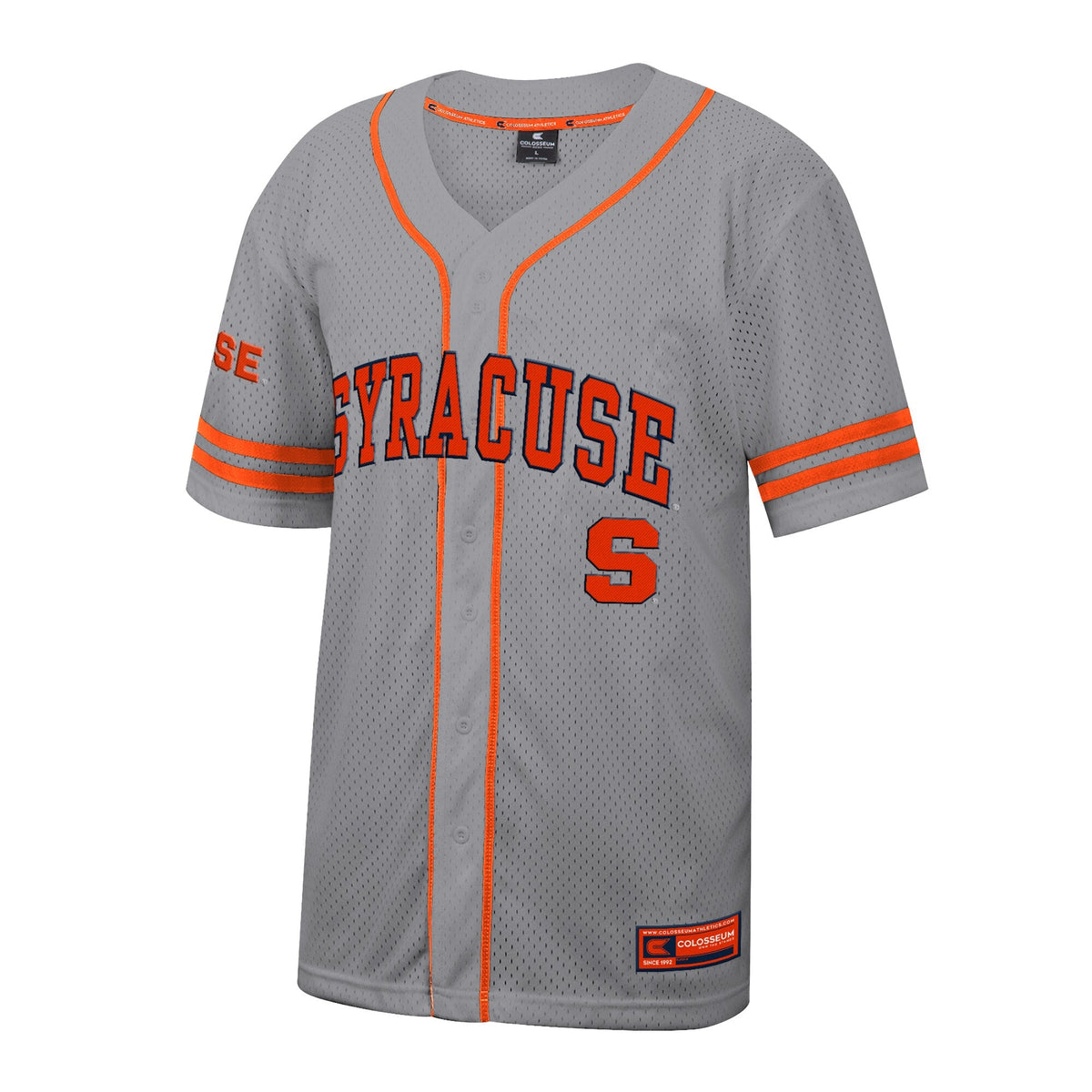 Gray Syracuse Orange Free Spirited Baseball Jersey