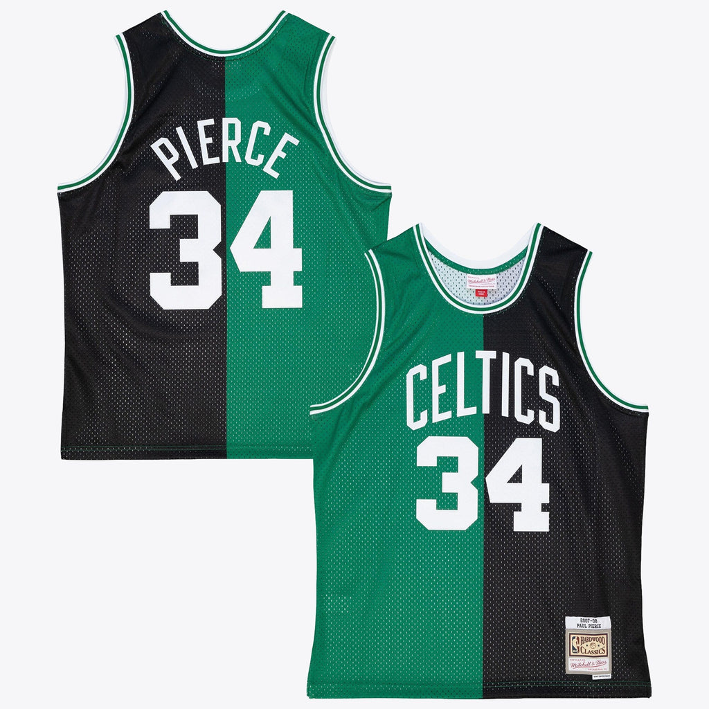 Boston Celtics Paul Pierce 2007 Split Swingman Jersey - Black/Green
