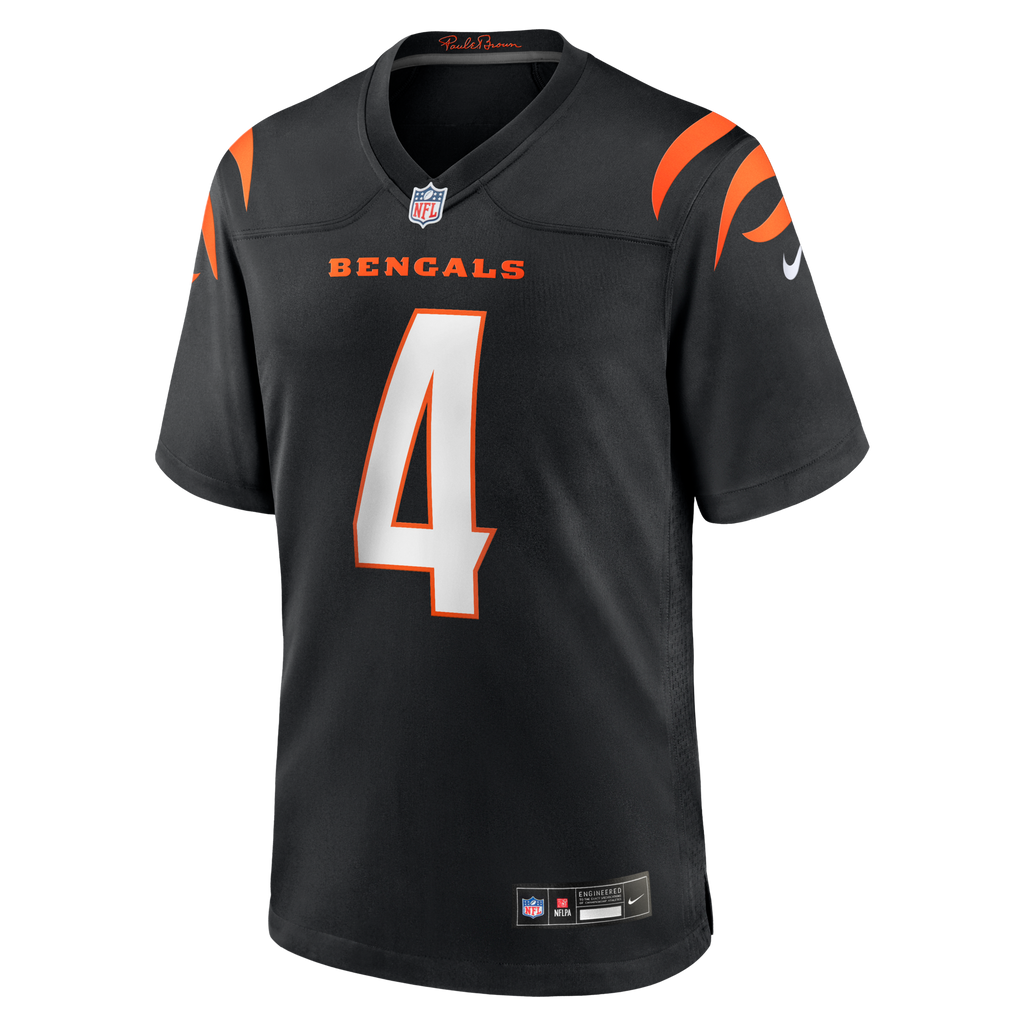 Cincinnati Bengals Sean Clifford Black Team Game Football Jersey
