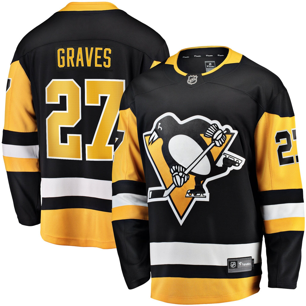 Pittsburgh Penguins Ryan Graves Black Home Breakaway Hockey Jersey