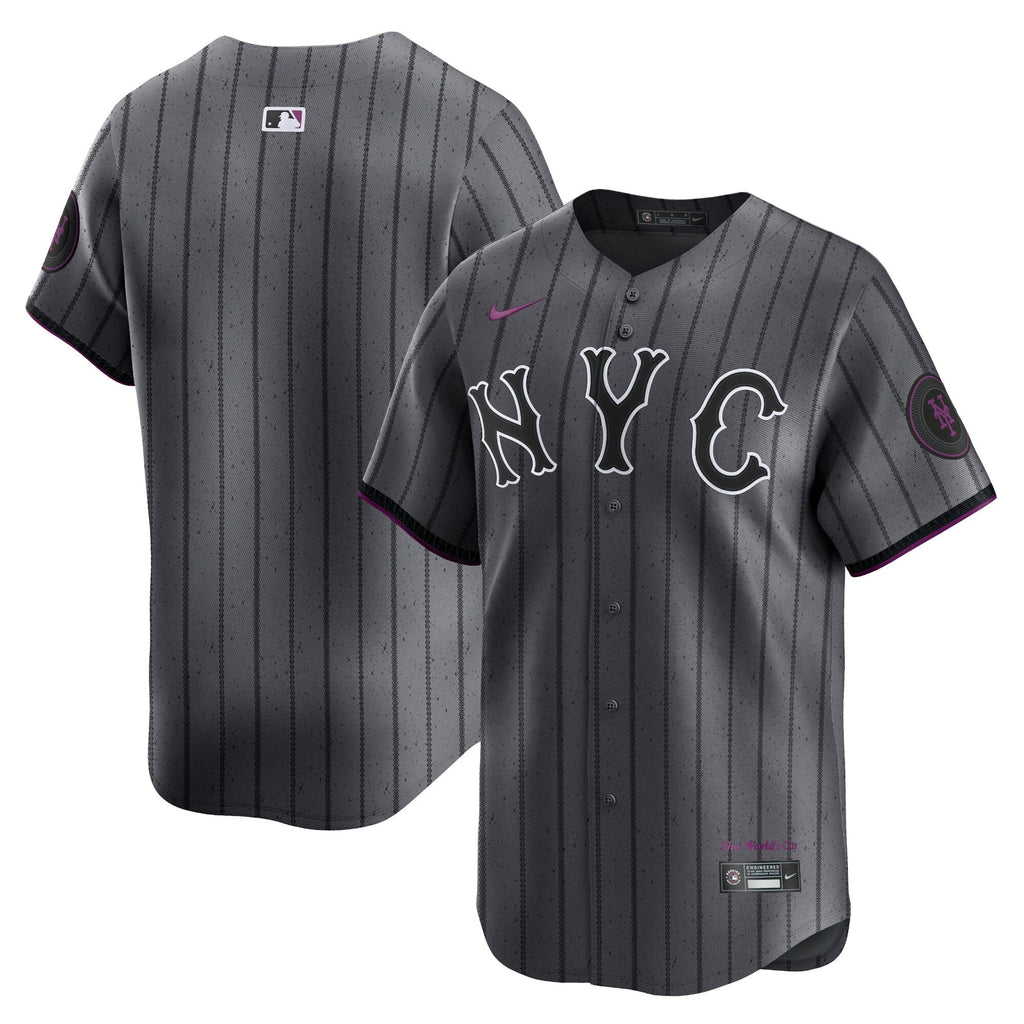 New York Mets Graphite 2024 City Connect Limited Baseball Jersey