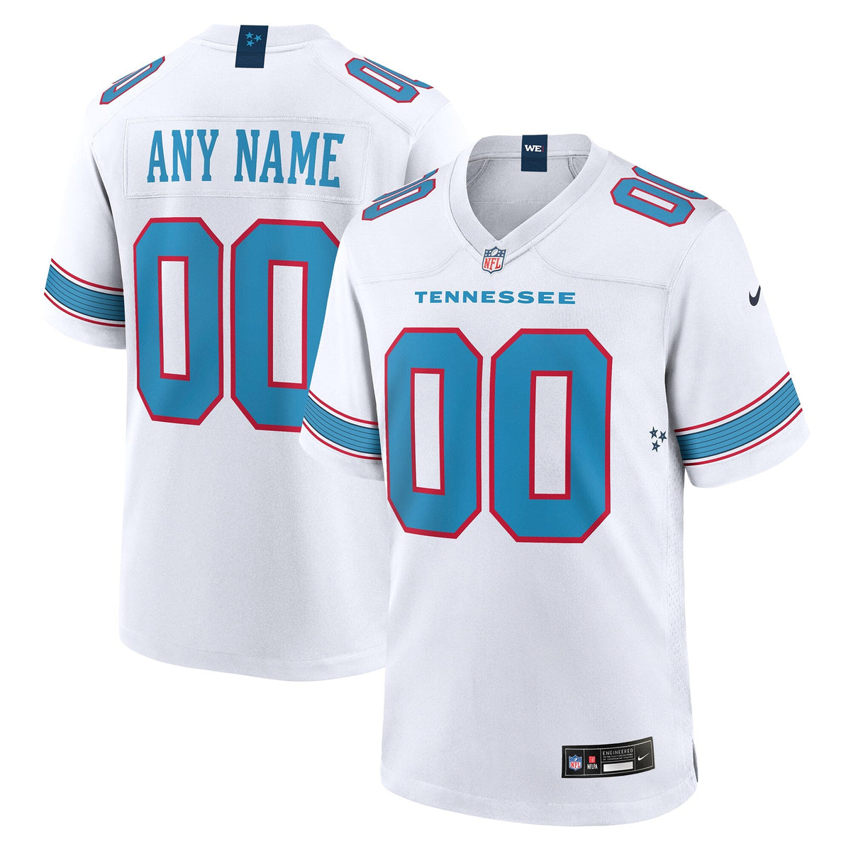 Tennessee Titans White Game Custom Football Jersey