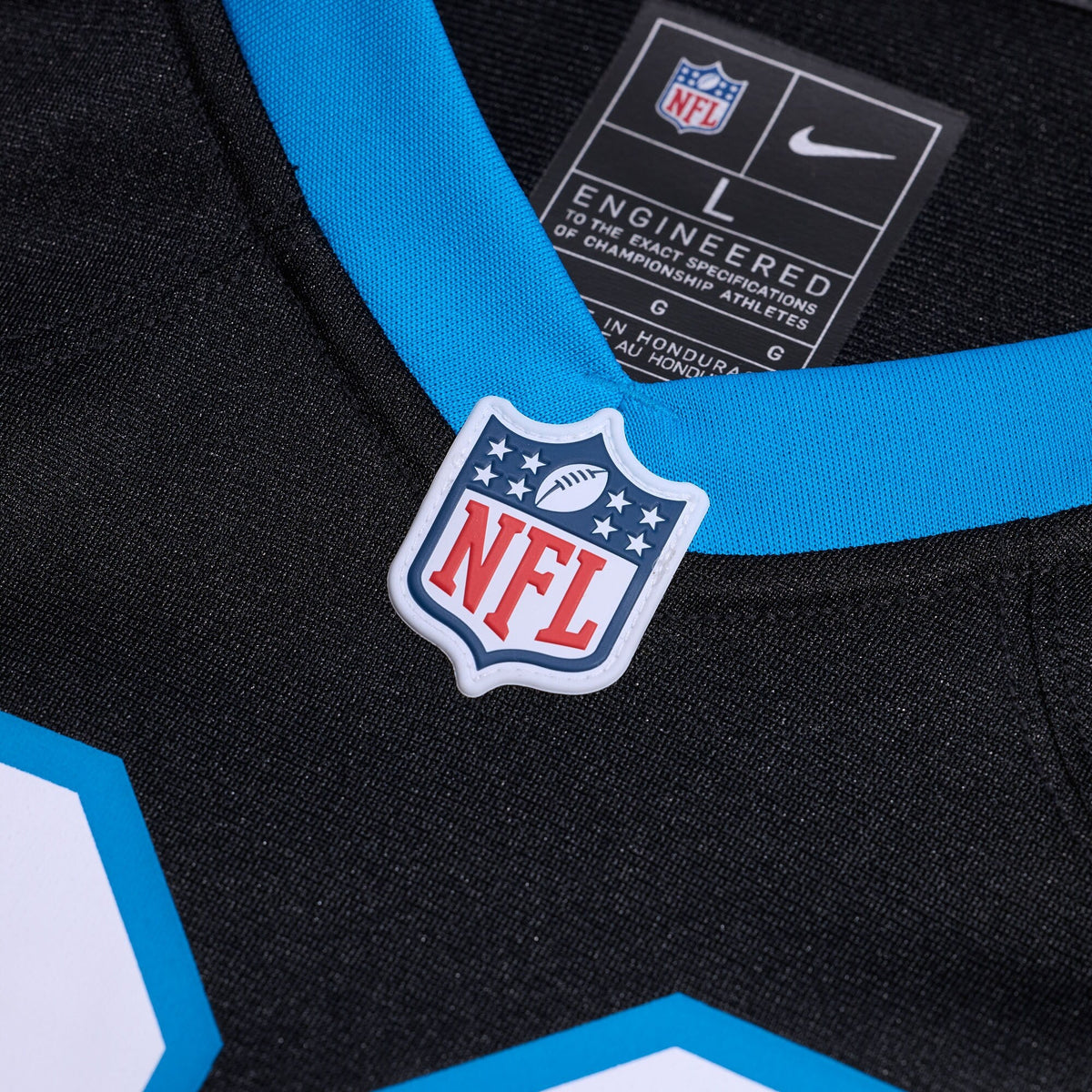 Carolina Panthers Taylor Moton Black Team Game Football Jersey