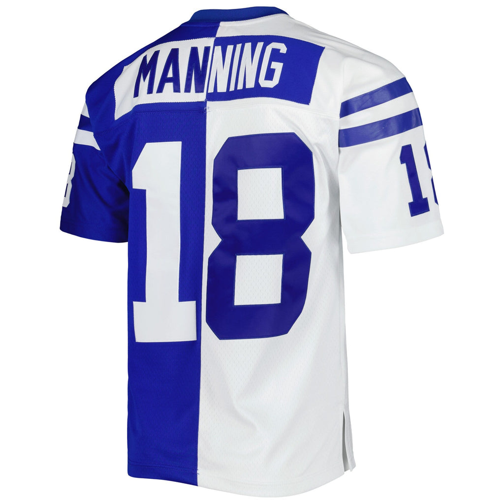 Indianapolis Colts Peyton Manning Royal/White 1998 Split Legacy Replica Football Jersey