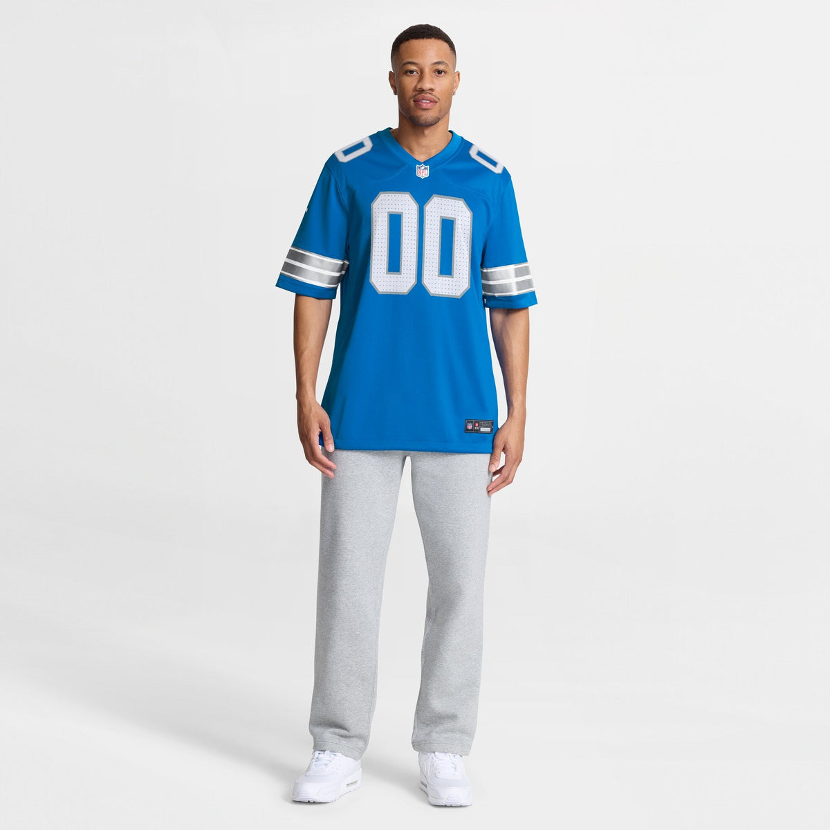 Detroit Lions Blue Custom Game Football Jersey