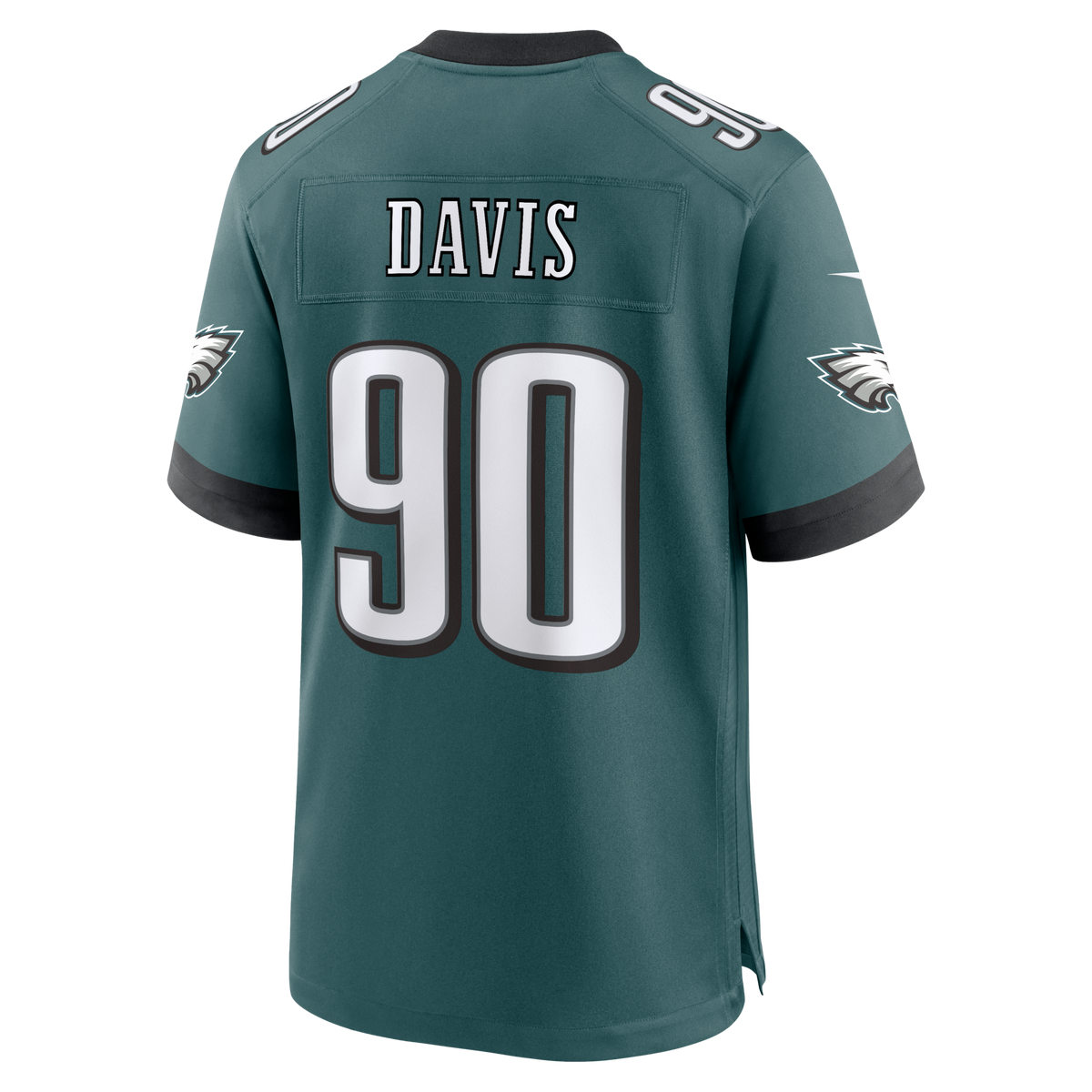 Philadelphia Eagles Jordan Davis Midnight Green Team Game Football Jersey