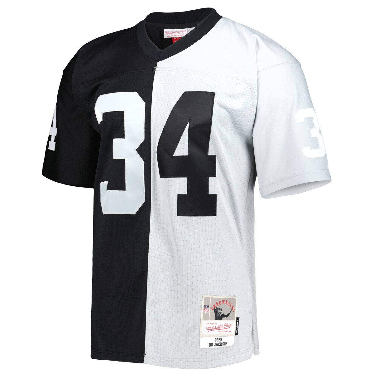 Las Vegas Raiders Bo Jackson Black/Silver 1988 Split Legacy Replica Football Jersey