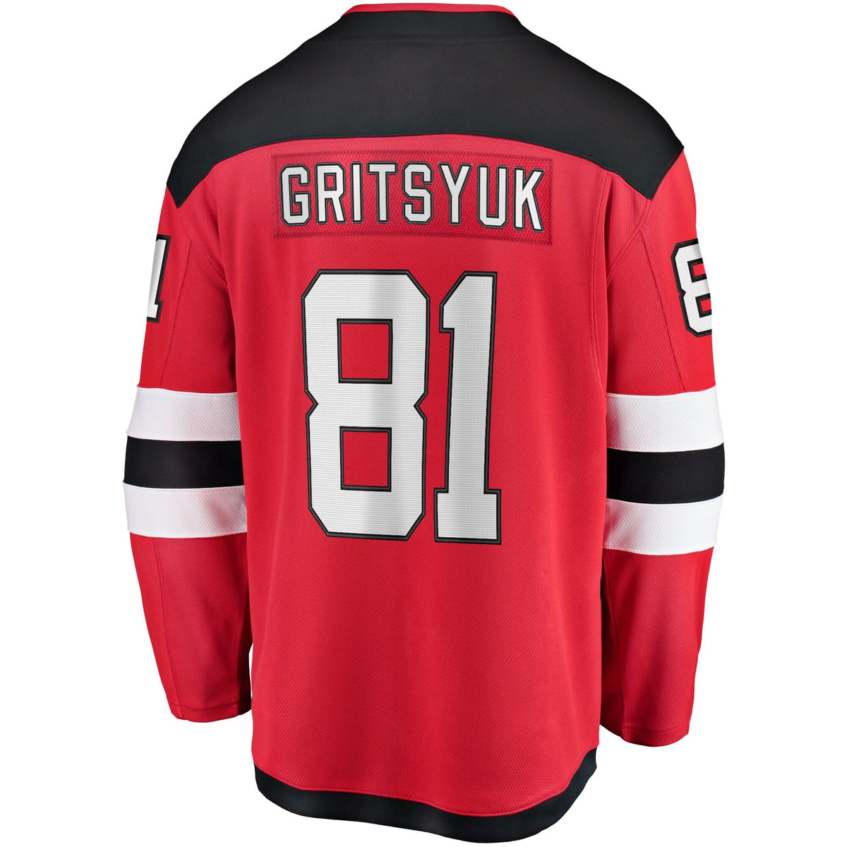 New Hockey Jersey Devils Arseny Gritsyuk Red Home Breakaway Jersey