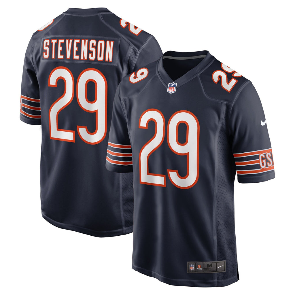 Chicago Bears Tyrique Stevenson Navy Game Football Jersey