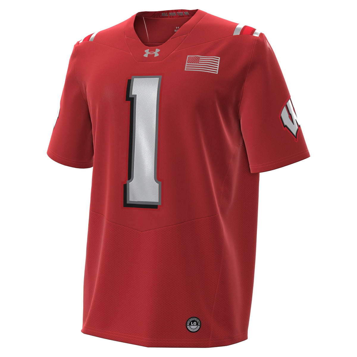 #1 Red Wisconsin Badgers 2026 Lambeau Field Collection Replica Football Jersey