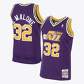 Utah Jazz Karl Malone 1991 Hardwood Classics Road Swingman Jersey by - Purple