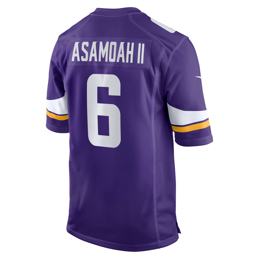 Minnesota Vikings Brian Asamoah II Purple Game Football Jersey