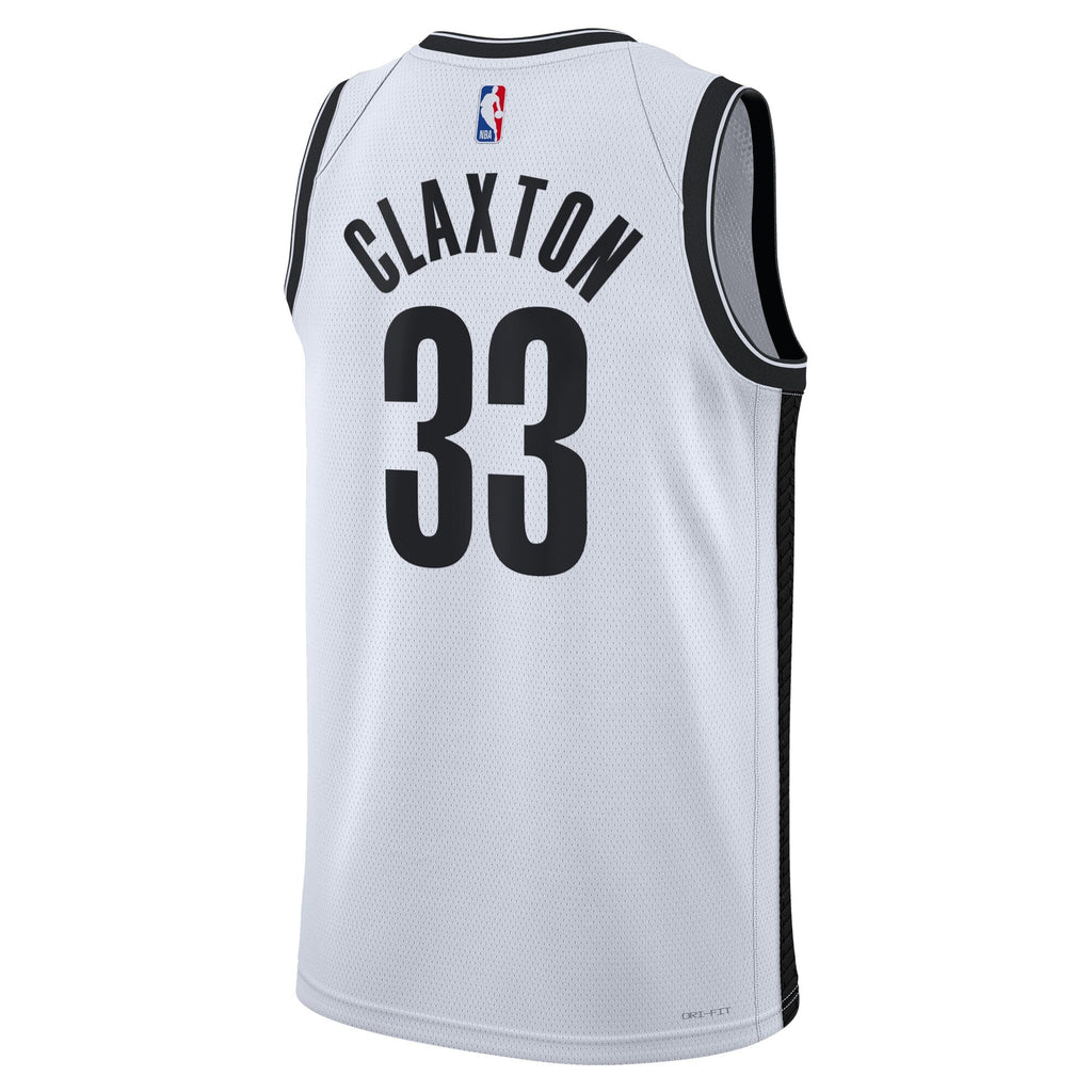 Brooklyn Nets Association Edition Swingman Jersey - White - Nic Claxton