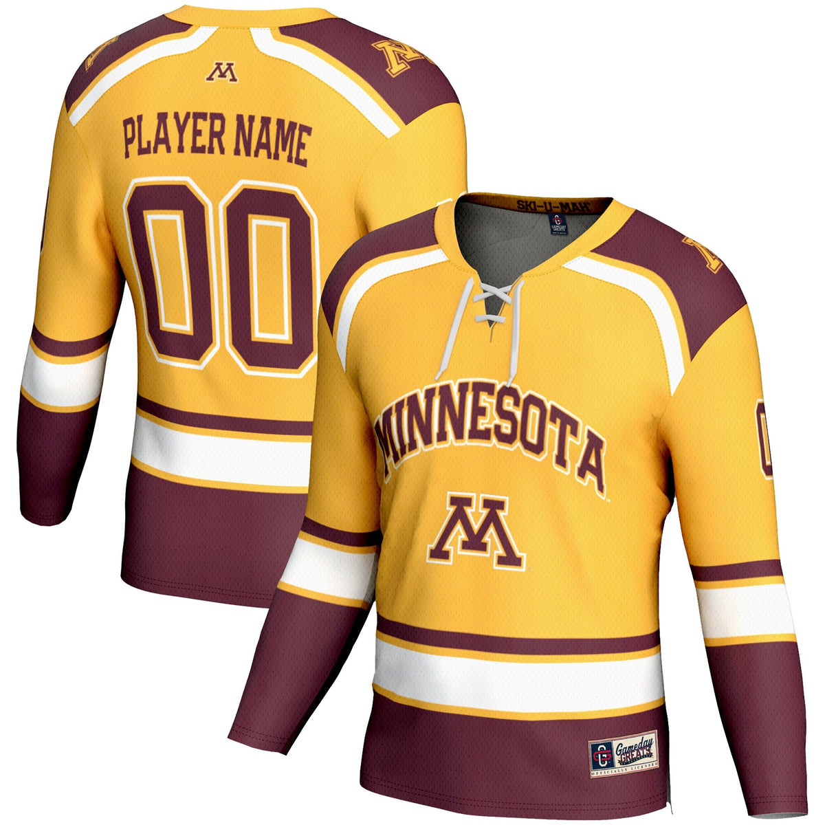 Minnesota Golden Gophers NIL Pick-A-Player Hockey Jersey - Gold