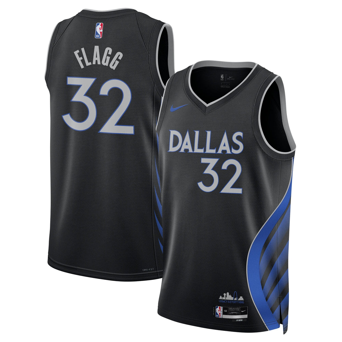Dallas Mavericks 2025/26 City Edition Swingman Jersey - Black - Cooper Flagg