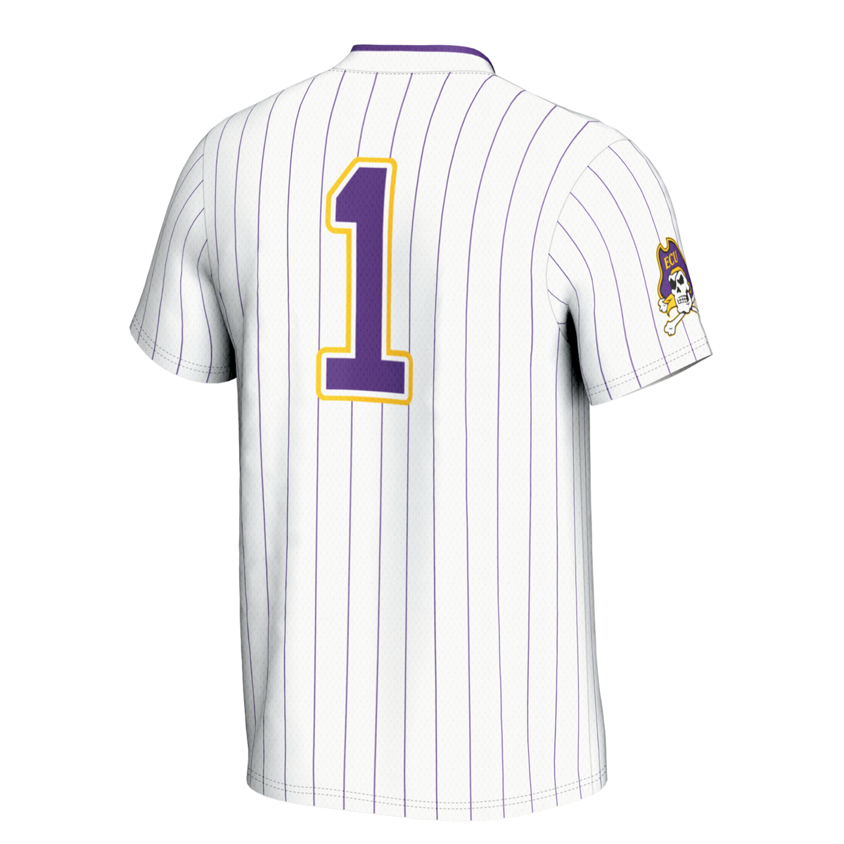 #1 ECU Pirates Lightweight Softball Jersey - White