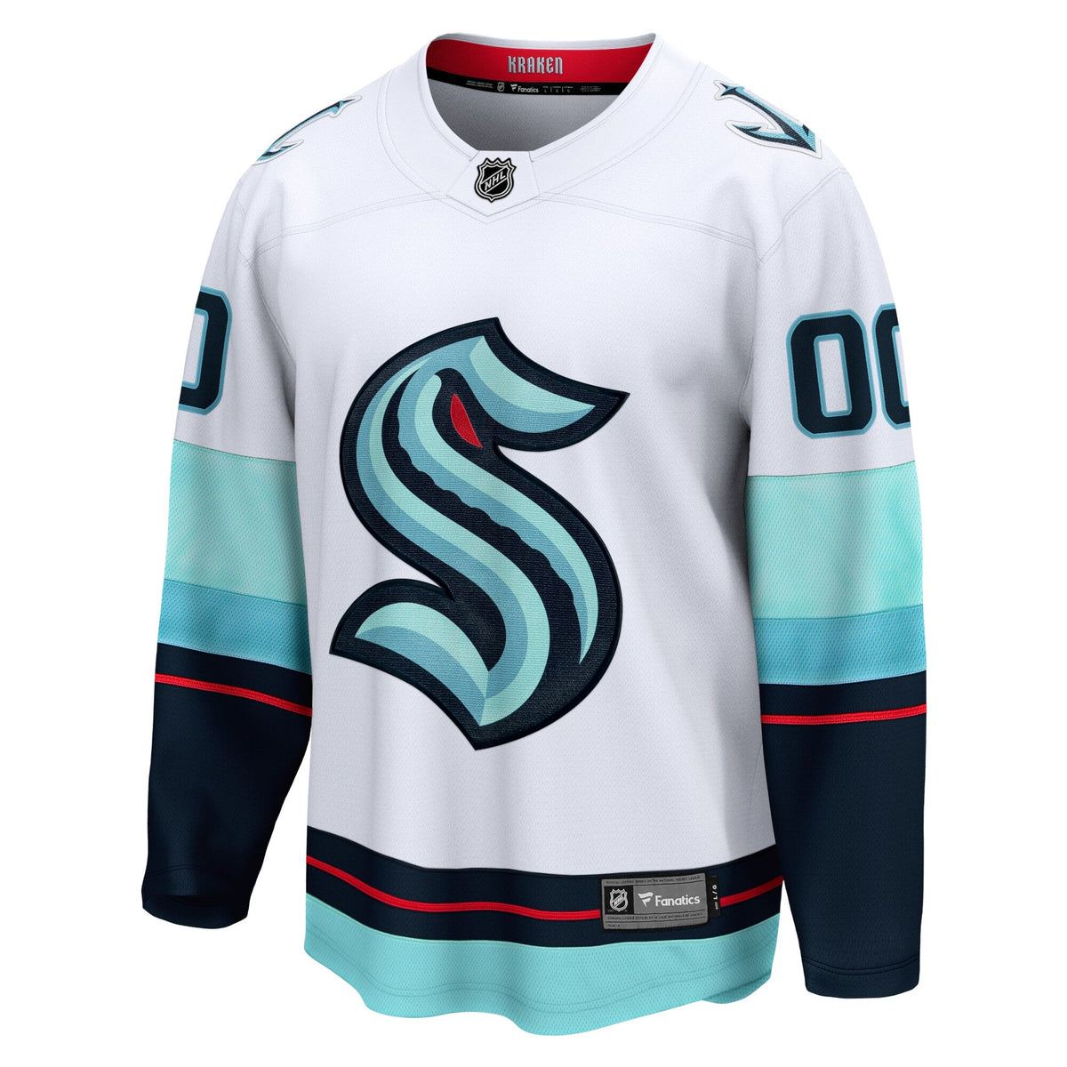 Seattle Kraken White Away Breakaway Custom Hockey Jersey
