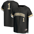 #1 Purdue Boilermakers Lightweight Collegiate Baseball Fashion Jersey - Black