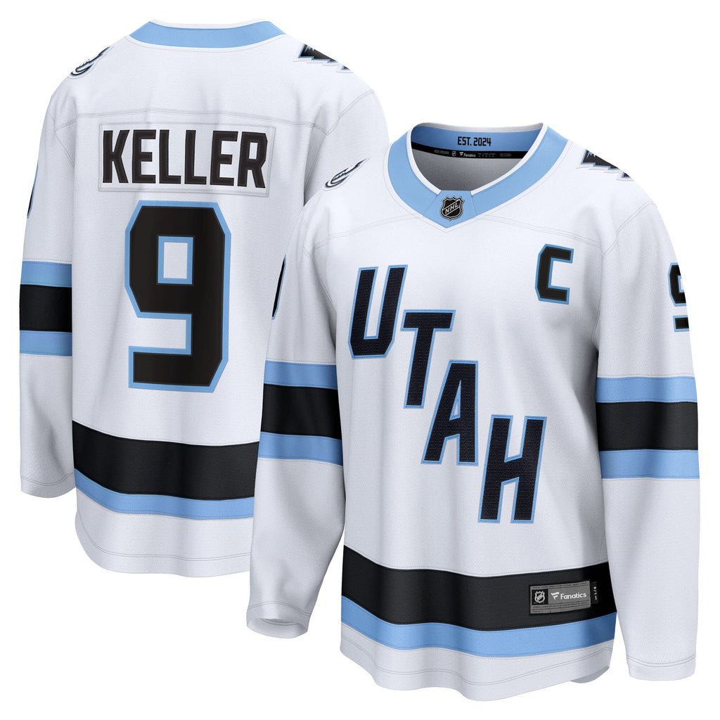 Utah Mammoth Clayton Keller White Away Breakaway Player Hockey Jersey