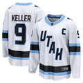 Utah Mammoth Clayton Keller White Away Breakaway Player Hockey Jersey
