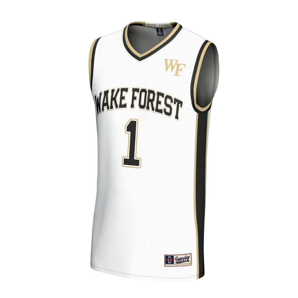 #1 Wake Forest Demon Deacons Lightweight Basketball Fashion Jersey - White