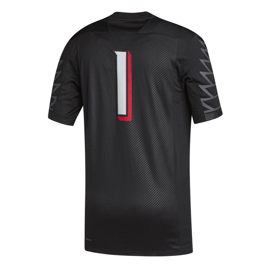 #1 Black Louisville Cardinals Premier Football Jersey