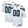 Seattle Seahawks White Custom Game Football Jersey