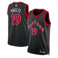 Toronto Raptors Statement Edition Swingman Jersey - Black - Jakob Poeltl